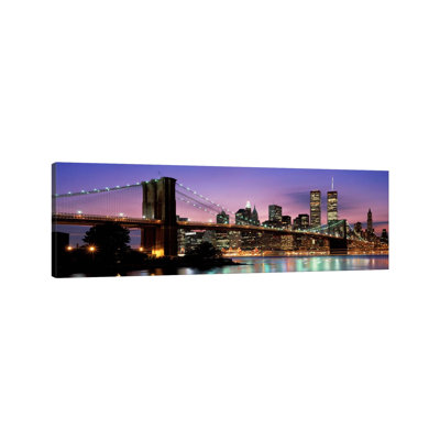 Brooklyn Bridge New York NY USA - Wrapped Canvas Panoramic Print