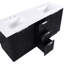 Meuble-lavabo en pierre noire et en bois massif 60 po Willard-128500672-128500674