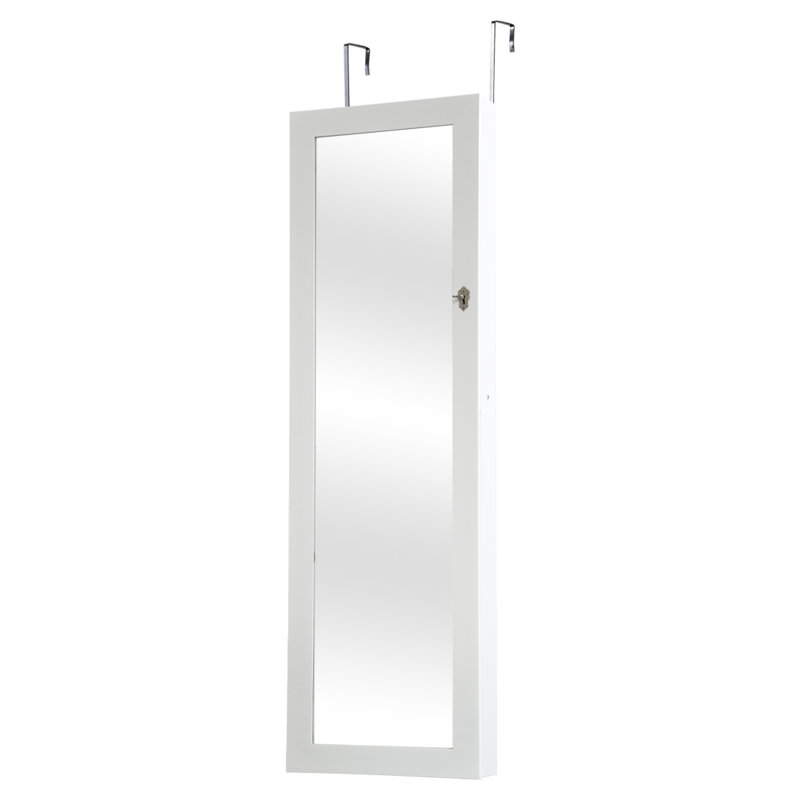 Armoire à bijoux à Miroir avec, Blanc