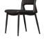 Ensemble de 2 chaises de salle à manger modernes et minimalistes en cuir PU noir, avec un dossier confortable, un support de pieds en métal, convenant aux restaurants, aux cuisines et aux bureaux.-1341112664