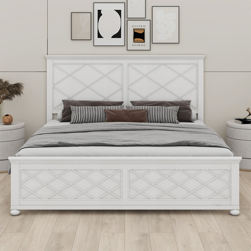 Solid Wood Bed Frame, King