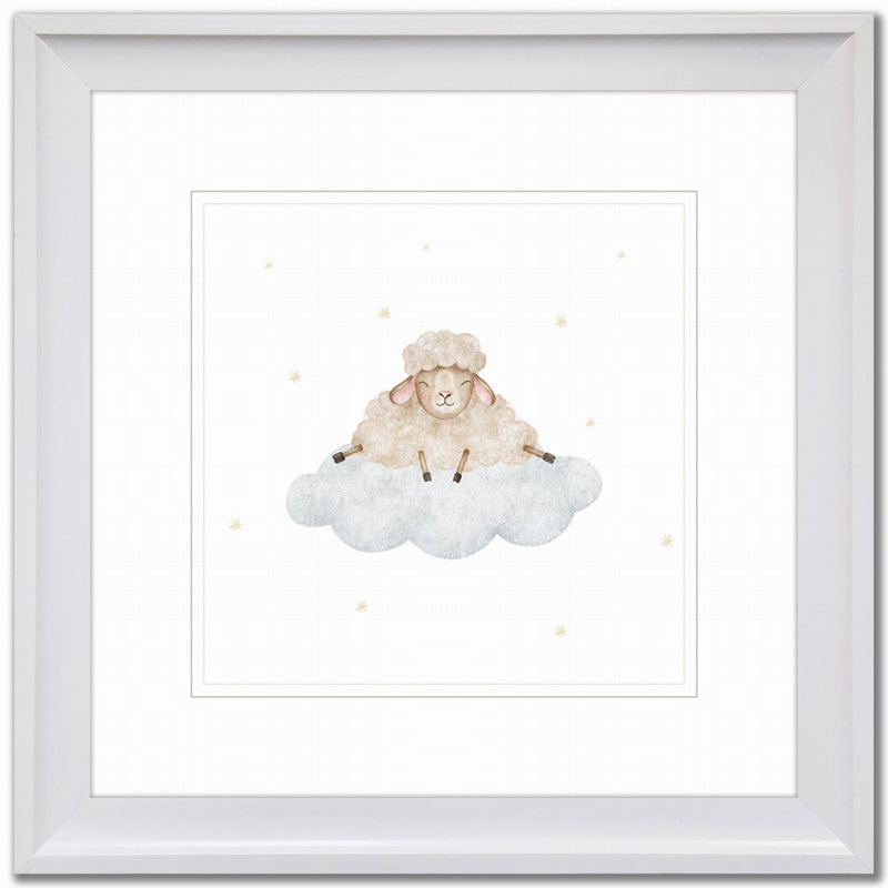 Sheep with Stars Canvas Wall Art