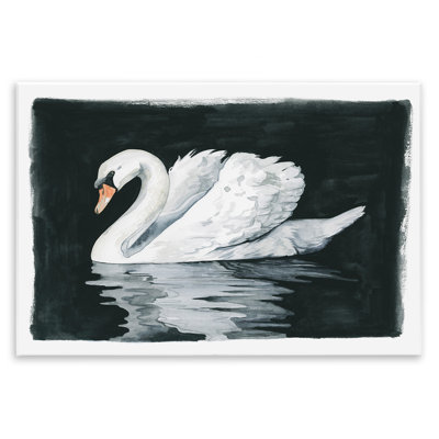 " Beautiful Swan Black Reflection " by Grace Popp