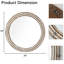 Miroir décoratif en bois 22,97 "de diamètre - Décoration murale pour chambre à coucher, salle de bain, salon, vestibule