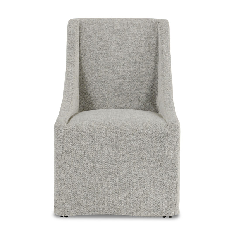 Seneca Upholstered Dining Chair, Grey Basketweave