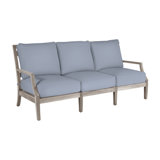 Haley Teak Patio Sofa with Cushions