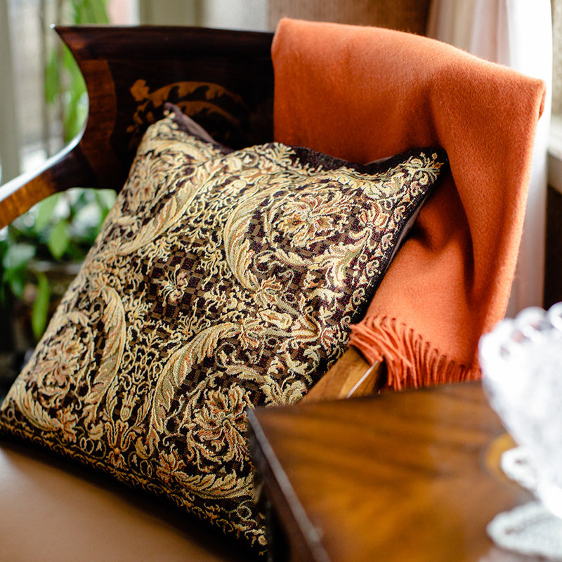 Hudie Quilted Throw Blanket, Orange