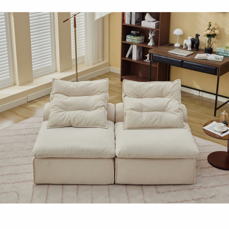Versatile Modular Sofa with DIY Options and Comfort Features for Any Living Space, Beige