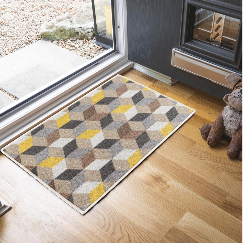 Choice Non-Slip Geometric Indoor Doormat, Rectangle 57 x 90cm