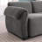 68.5" Length , Fashionable Modular Sofa, Iron Frame,   Chenille Sofa, GREY, Suitable For Living Room, Bedroom-198025073