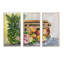 «Vintage Fruits V», peinture sur toile flottante 3 pièces-13060684-13060685