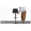 Tabouret de bar et de comptoir pivotant rembourré à hauteur réglable avec repose-pieds-1647172559
