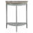 Grey Oak And Grey Half Moon Console Table With Storage Shelf | Gift Idea