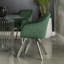 Fauteuil en velours vert foncé