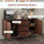 Cabinet with 2 Cupboards, 3 Drawers and Adjustable Shelves