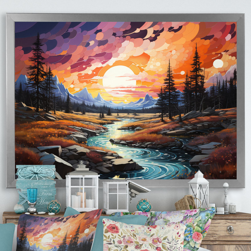 Aurora Borealis Aurora Symphony I, reproduction d'art sur toile, H 34 po x l 44 po x P 1,5 po, Cadre photo argenté