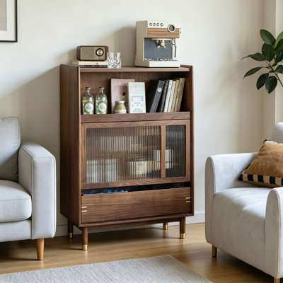 Modern minimalist solid wood storage accent chest