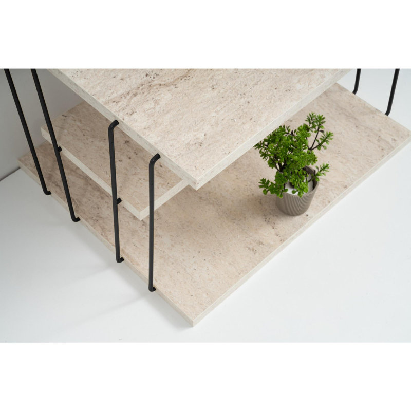 Table d'appoint, Travertin noir