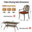 6-Person Outdoor Dining Set, Cast Aluminum Table & 6 Chairs, 60'', All-Weather-112801828