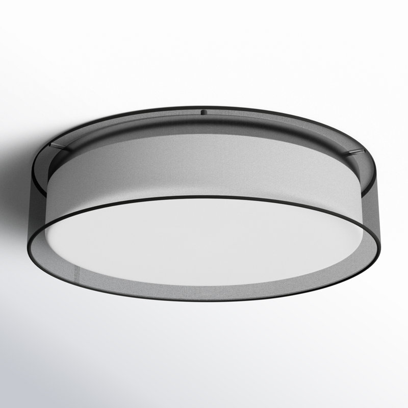 Jessalyn LED Flush Mount, Black Organza