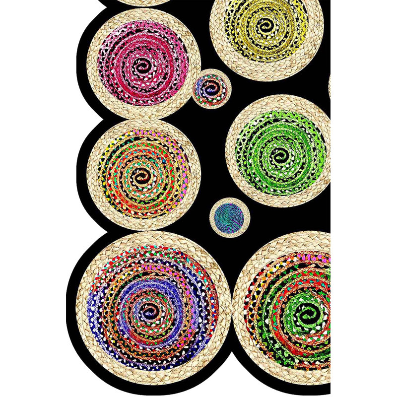 Premium Hall Carpet (3.3 x 6.6 ft), 100% Polyester, 0.3 in Pile Height | Antibacterial, Non-Slip PVC Dot Underside, 650 g/m² | Durable Woven Design, 3D Digital Printing, Machine Washable, Ideal for Home Décor