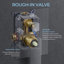 10 inch Bathroom Wall Mounted Rainfall Shower Head System with Faucet Rough-in Valve-88893575