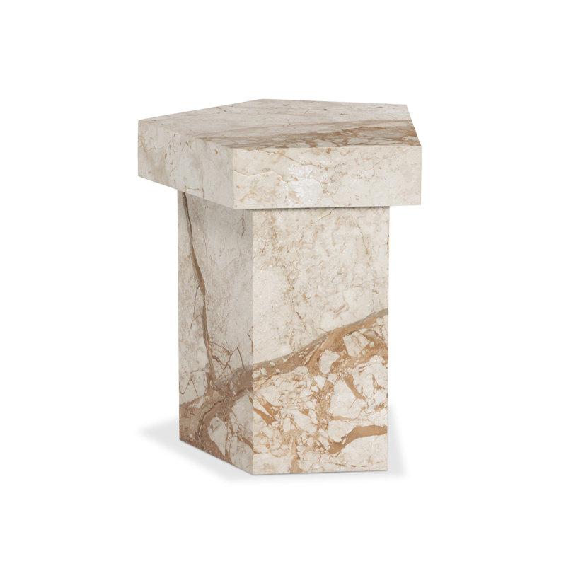 BRANDO End Table, Desert Taupe Marble