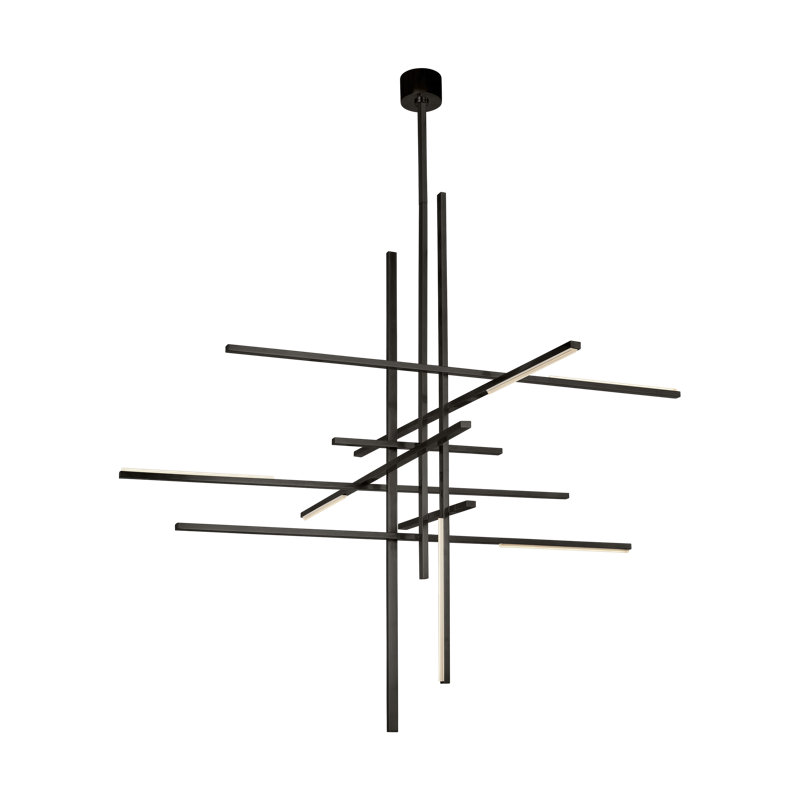 Sean Lavin 7 light Chandelier in Natural Brass finish., Bronze