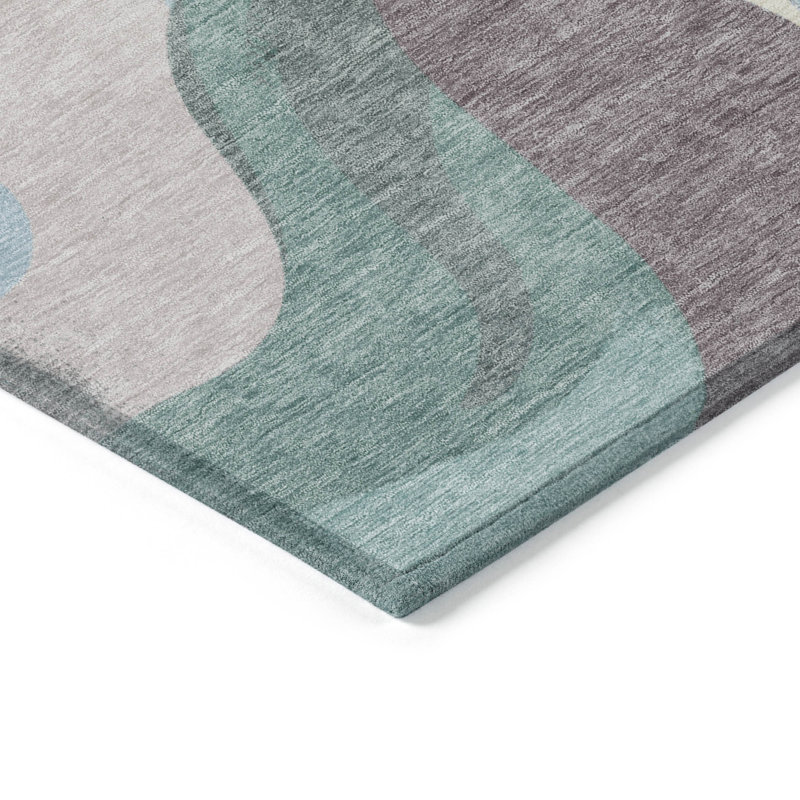 Tapis tourbillon intérieur / extérieur lavable à la machine Husby ACN2186, Rectangle 1 pi 8 po x 2 pi 6 po