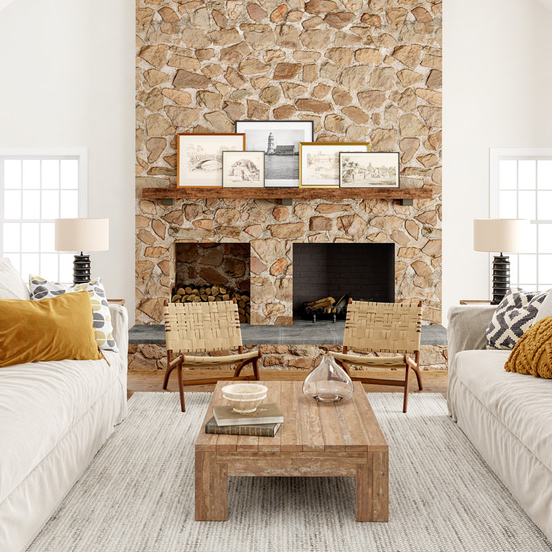  Zinnia Farmhouse Tasseled Area Rug, Rectangle 5'3" x 7'7"