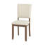 Ensemble de table et de chaises de salle à manger transitionnelles pour 4 personnes, comprenant une table ronde et 4 chaises de salle à manger rembourrées.-1447309066-1447309069