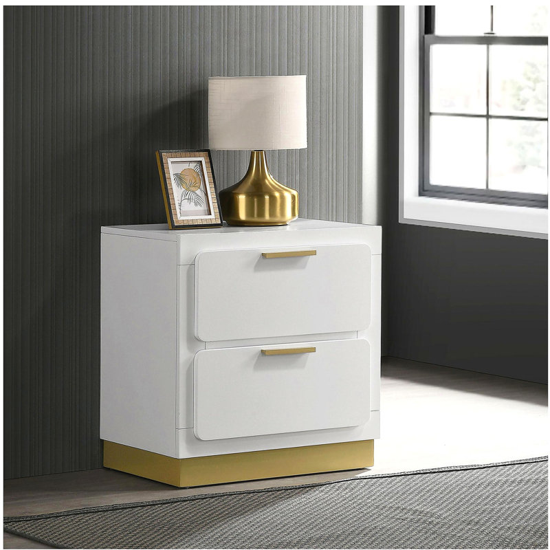 Sophia White 2-drawer Nightstand