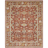 Sultanabad Ampang Hand Knotted Wool/Cotton Rust Area Rug