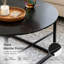 Plateau de table rond en verre trempé de 32 pouces à motif de marbre noir, compatible avec les tables de salle à manger, les tables basses, les patios et les espaces intérieurs et extérieurs.