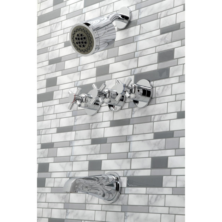 Concord 3-Handle Volume Control Tub and Shower Faucet with Rough-in Valve