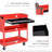 Rolling Tool Cart with Wheels Storage Trays for Garage Warehouse Red