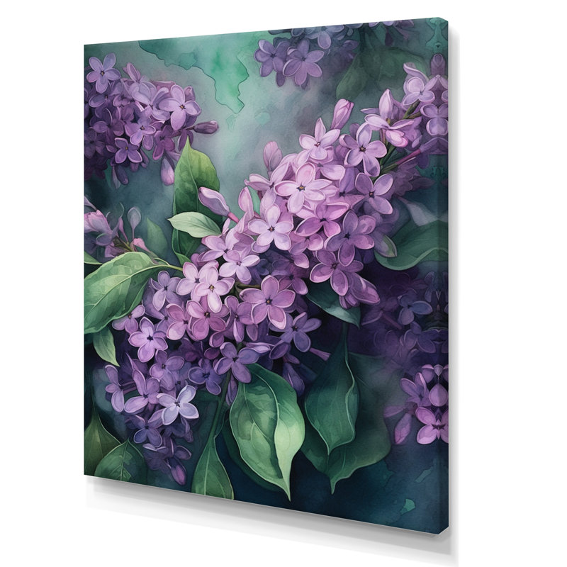 Fleurs de lilas vertes parfumées II, Toile tendue, H 40 po x l 30 po x P 1,5 po