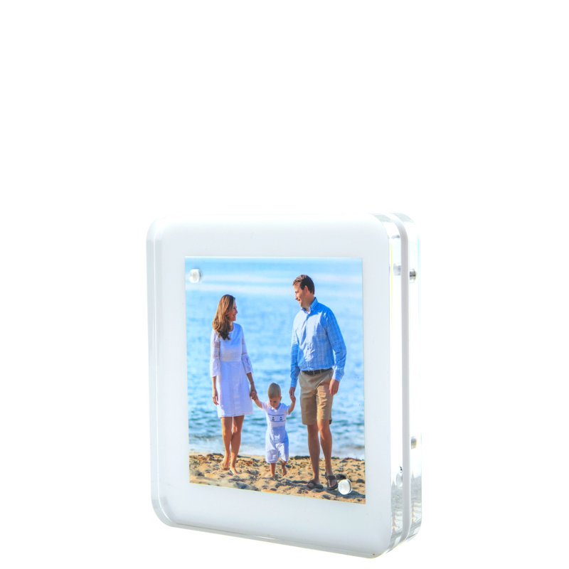 Cadre rabattable, 4 po x 4 po, Blanc