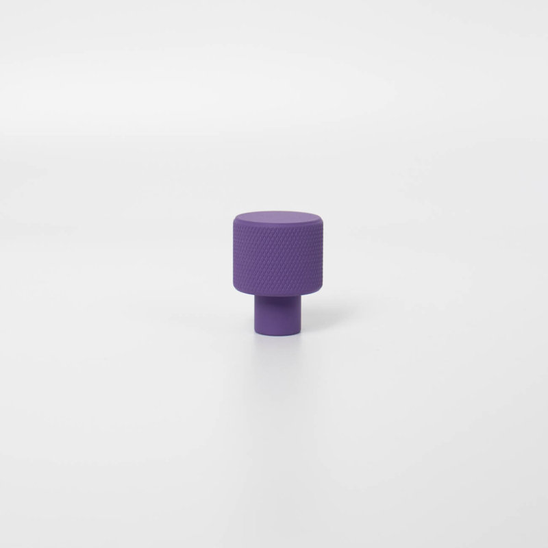 ROUS Hardware Mid Century Modern Knurled Knob, Royal (Purple)
