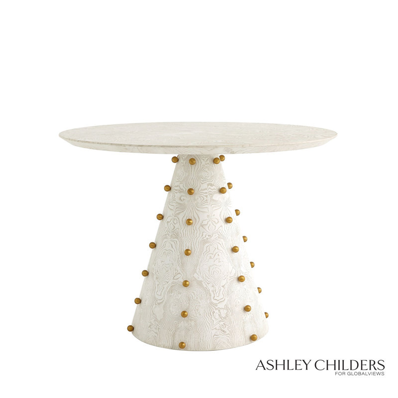 Spheres Center Table, 30"H x 40"L x 40"W, White