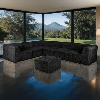 Kyron Large L-shape Sectional With Ottoman