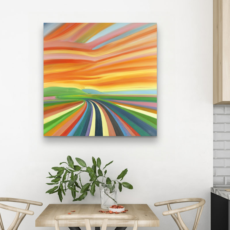 Colorful road - 32"x32" art on canvas