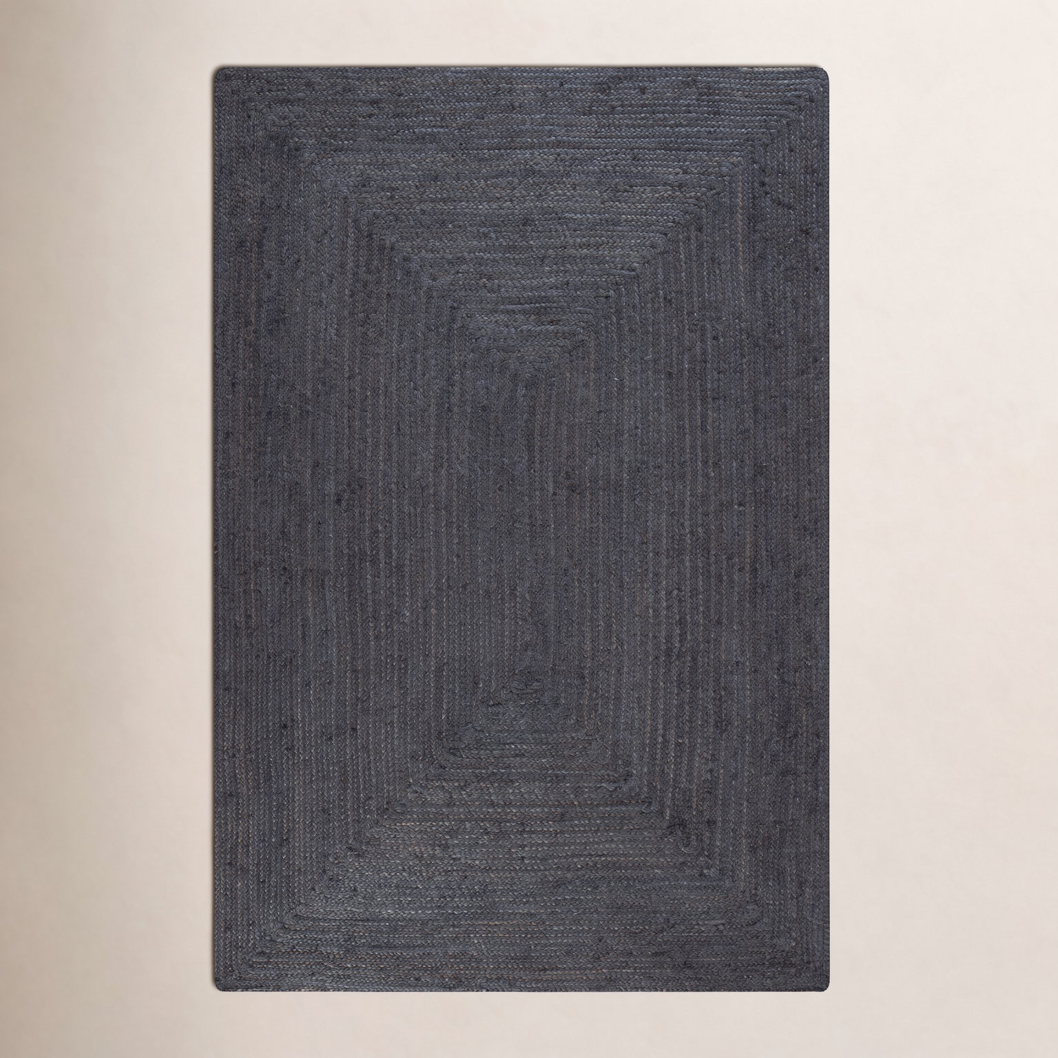 Gage Charcoal Hand-Braided Jute Rug, Rectangle 3' x 5'