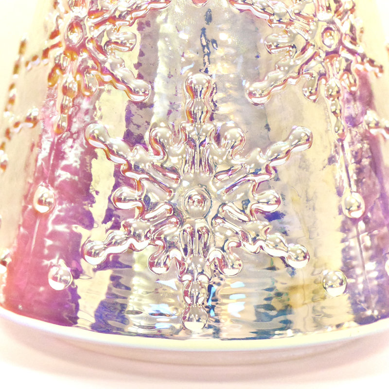Décoration d'arbre de Noël en verre coloré