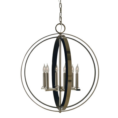 Parenteau 6 - Light Globe Chandelier