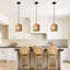 Luminaire suspendu en bois brun clair