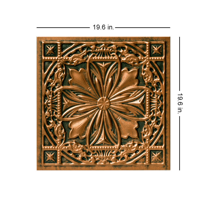 Antique Bronze Textured Foam Ceiling Tiles, 259 sq. ft., Pack of 96