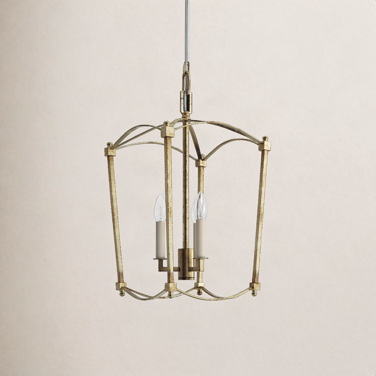 Olive 3-Light Chandelier, Antique Gold