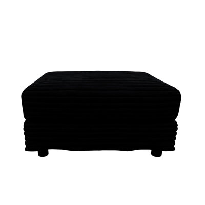 Velours côtelé noir pour la décoration de maison et d'appartement, combiner avec des canapés de 2, 3, 4 places, sert de siège temporaire, installation de bureau douce et simple, petite table basse, assemblage