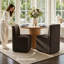 Chaise rembourrée en chenille avec roulettes cachées-1364120013